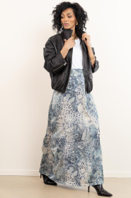 ba&sh |  Maxi skirt with print Ciria | blue | Picture 3