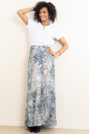 ba&sh |  Maxi skirt with print Ciria | blue | Picture 4