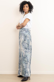 ba&sh |  Maxi skirt with print Ciria | blue | Picture 5
