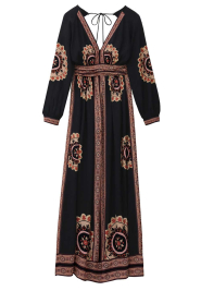 ba&sh |  Maxi dress with embroidery Vera | blue | Picture 1