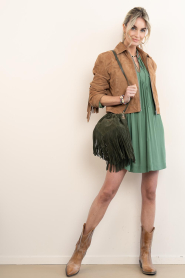 ba&sh :  Dress with embroidery Telma | green - img3