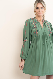 ba&sh :  Dress with embroidery Telma | green - img4