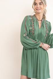 ba&sh :  Dress with embroidery Telma | green - img5