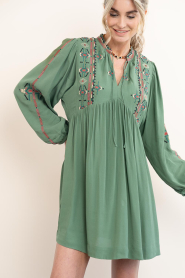 ba&sh :  Dress with embroidery Telma | green - img6