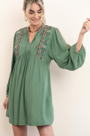 ba&sh :  Dress with embroidery Telma | green - img7
