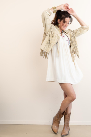 ba&sh :  Dress with embroidery Telma | natural - img3