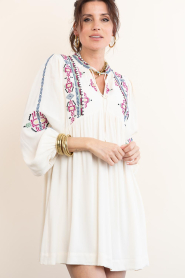 ba&sh :  Dress with embroidery Telma | natural - img5