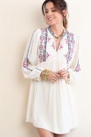 ba&sh :  Dress with embroidery Telma | natural - img7