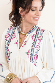 ba&sh :  Dress with embroidery Telma | natural - img10