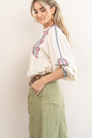 ba&sh :  Top with embroidery Tilt | natural - img7