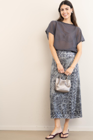 ba&sh |  Maxi skirt with sequins Silvia | black | Picture 2