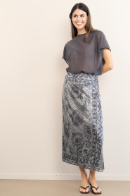 ba&sh |  Maxi skirt with sequins Silvia | black | Picture 4