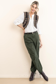 ba&sh :  Waistcoat with embroidery Fosca | dark blue - img10