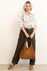 ba&sh :  Suede cargo pants Sita | dark green - img2