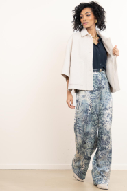 ba&sh |  Pants with print Carrina | blue | Picture 2