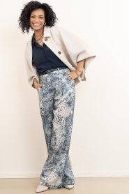 ba&sh |  Pants with print Carrina | blue | Picture 3