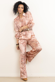 ba&sh :  Pants with print Carrina | pink - img3