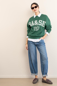 ba&sh |  Sweater with logo Fenja | green | Picture 3
