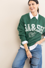 ba&sh |  Sweater with logo Fenja | green | Picture 5