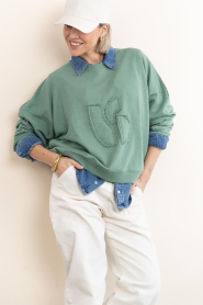 ba&sh |  Sweater with logo Maya | green | Picture 5