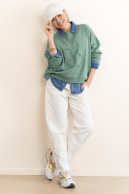 ba&sh |  Sweater with logo Maya | green | Picture 3