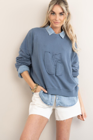 ba&sh |  Sweater with logo Maya | dark blue | Picture 2