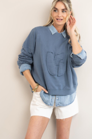 ba&sh |  Sweater with logo Maya | dark blue | Picture 4