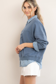 ba&sh |  Sweater with logo Maya | dark blue | Picture 7