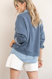 ba&sh |  Sweater with logo Maya | dark blue | Picture 8