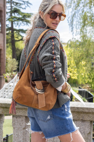ba&sh :  Padded jacket with embroidery Cocoon | green - img4