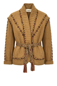 ba&sh |  Padded jacket with embroidery Cocoon | camel