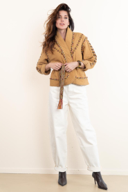 ba&sh |  Padded jacket with embroidery Cocoon | camel | Picture 4