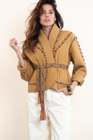 ba&sh |  Padded jacket with embroidery Cocoon | camel | Picture 2