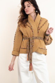 ba&sh |  Padded jacket with embroidery Cocoon | camel | Picture 9