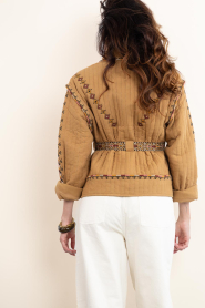 ba&sh |  Padded jacket with embroidery Cocoon | camel | Picture 7