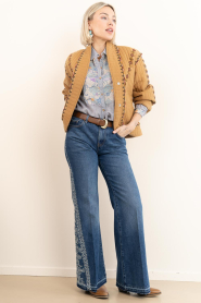 ba&sh |  Padded jacket with embroidery Cocoon | camel | Picture 3