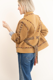 ba&sh |  Padded jacket with embroidery Cocoon | camel | Picture 10