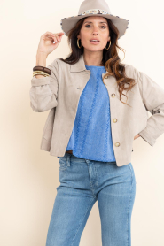 ba&sh :  Hat with embroidery Hamy | beige - img5