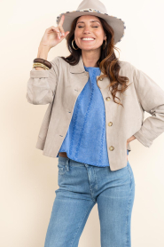 ba&sh :  Hat with embroidery Hamy | beige - img6