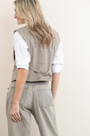 Copenhagen Muse :  Waistcoat with decorative pockets Tailor | taupe - img10
