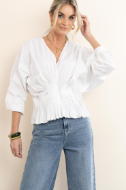 Copenhagen Muse |  Tailored top Poplin | White | Picture 4