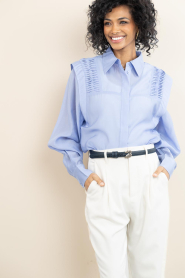 Copenhagen Muse :  Lyocell blouse Molly | blue - img4