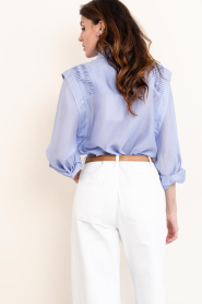Copenhagen Muse | Lyocell blouse Molly | blauw | Afbeelding 8