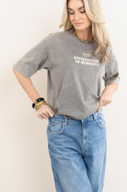 Copenhagen Muse |  Boxy t shirt with print Muse | grey | Picture 4