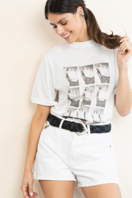 Janice :  T-shirt with print Adam | white - img6