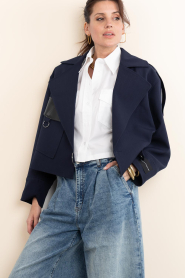 Janice :  Cropped poplin blouse Spike | white - img4