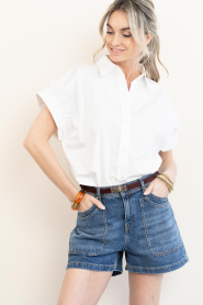 Janice |  Poplin blouse Yaro | white | Picture 4