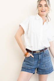 Janice |  Poplin blouse Yaro | white | Picture 5
