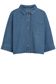 Janice |  Boxy denim blouse Carl | blue | Picture 1