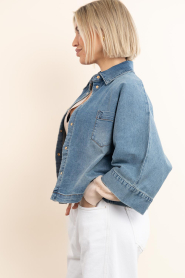 Janice |  Boxy denim blouse Carl | blue | Picture 9